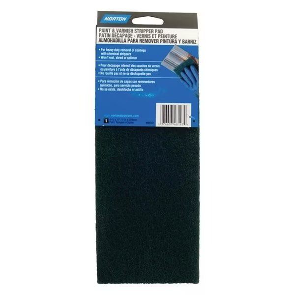 Hand Pad, 11 in L, 438 in W, Norton Co, Mfr#: 48147